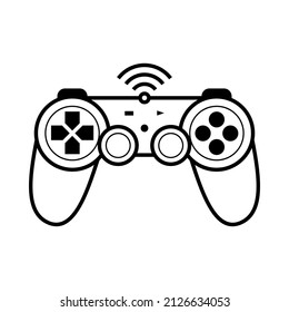 game joystick icon with line variation style