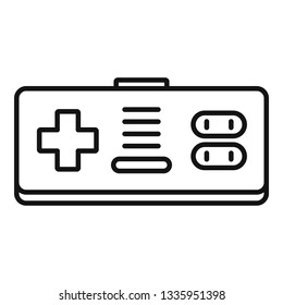Game joystick icon. Outline game joystick vector icon for web design isolated on white background