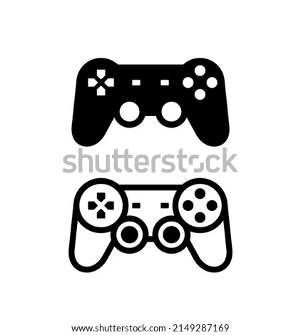 Game joystick icon. Symbol of computer games and PS. Control panel for the game.