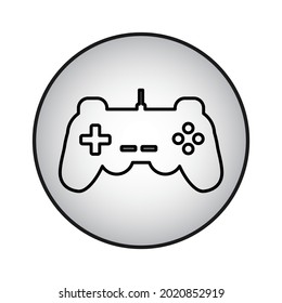 game joystick icon. Vector gamepad icon circle. modern line art. game icon. game sticks