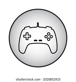 game joystick icon. Vector gamepad icon circle. modern line art. game icon. game sticks