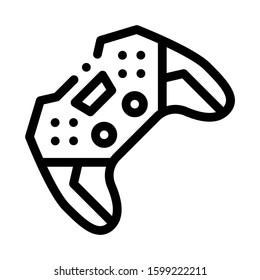 Game Joystick Icon Vector. Outline Game Joystick Sign. Isolated Contour Symbol Illustration