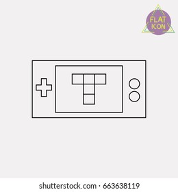 Game joystick line icon