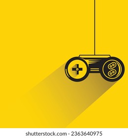 game joystick on yellow background