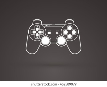 Game Joystick outline graphic vector.