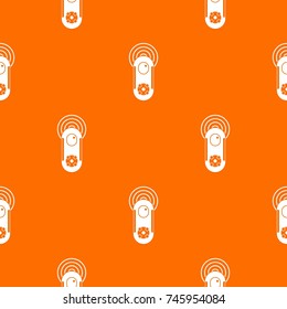 Game joystick pattern repeat seamless in orange color for any design. Vector geometric illustration