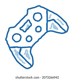 Game Joystick sketch icon vector. Hand drawn blue doodle line art Game Joystick sign. isolated symbol illustration