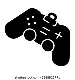 Game joystick solid icon. Playing console vector illustration isolated on white. Gamepad glyph style design, designed for web and app. Eps 10