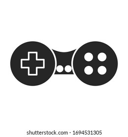 Game of joystick vector icon.Black vector icon isolated on white background game of joystick.