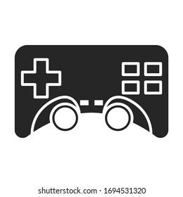 Game of joystick vector icon.Black vector icon isolated on white background game of joystick.