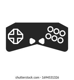 Game of joystick vector icon.Black vector icon isolated on white background game of joystick.