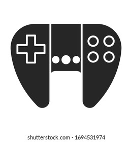 Game of joystick vector icon.Black vector icon isolated on white background game of joystick.