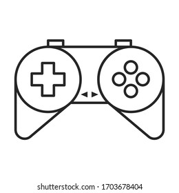Game of joystick vector icon.Outline vector icon isolated on white background game of joystick.