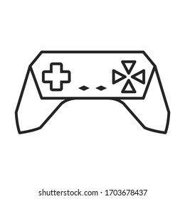Game of joystick vector icon.Outline vector icon isolated on white background game of joystick.