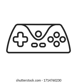 Game of joystick vector icon.Outline vector icon isolated on white background game of joystick.