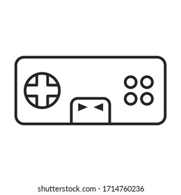 Game of joystick vector icon.Outline vector icon isolated on white background game of joystick.