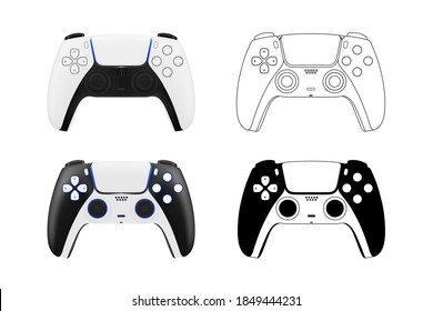 Game joystick in vector.Gamepad for a new generation of game console vector illustration.