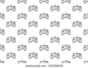 Game joystick for video games. Seamless texture.