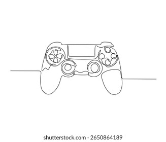 Game Joysticks  outline drawing illustration. one continuous line drawing of Game console controler.