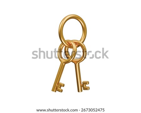 game key icon 3d illustration render