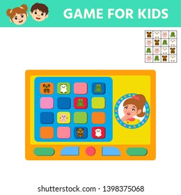 Game for kids. Activity page with pictures. Sudoku with animals. Logical thinking training. Cartoon style 