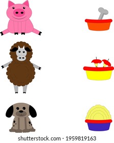 game for kids animals and their food