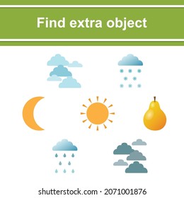 Game for kids. Find extra object. EPS10