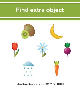 Game for kids. Find extra object. EPS10