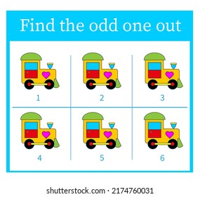 Game for kids. Task for development of attention and logic. Children activity page for book. Vector illustration.