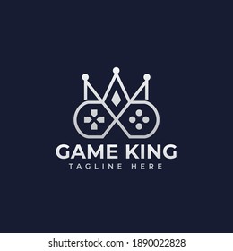 Game king elegant logo design template