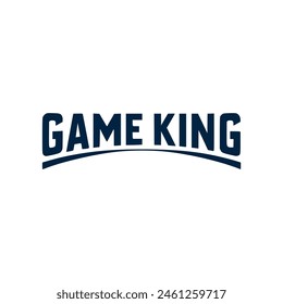 game king text sticker tshirt vector illustration template design