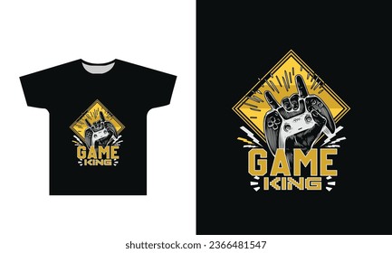 Game king t-shirt design graphic