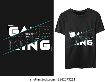 Game King Typography T Shirt Design