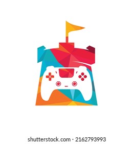 Game king vector design. Game console and fort icon vector design.