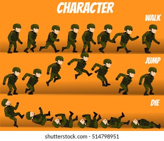 Juegos de Aventura (Personaje Sprite Soldier Man)
