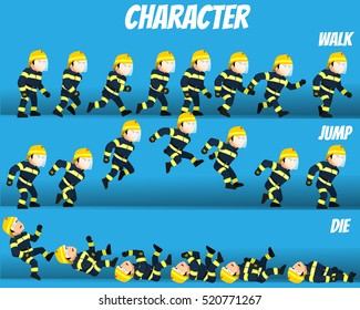 Game Kits Adventure (Character Sprite Fireman)