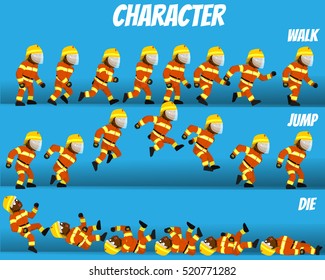Game Kits Adventure (Character Sprite Fireman)