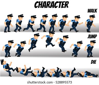 Game Kits Adventure (Character Sprite Soldier Police)