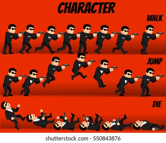 Game Kits Adventure (Character Sprite Man with Gun)