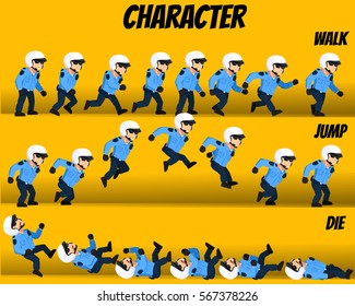 Game Kits Adventure (Character Sprite Police with helmet)