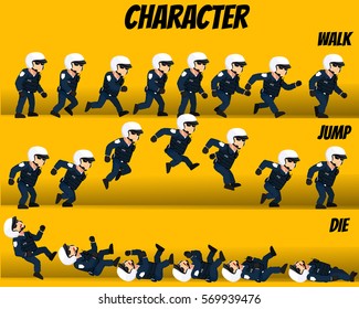 Game Kits Adventure (Character Sprite Police with helmet)