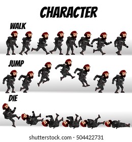 Game Kits adventure design (Character Sprite Ninja )