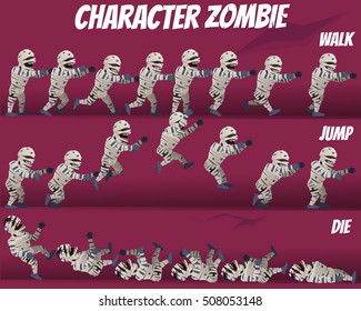 Game Kits Adventure Design (Character Sprite Mummy Zombie)