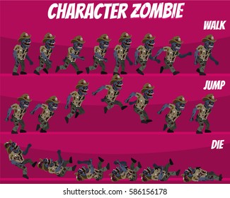 Game Kits Adventure Design (Character Sprite Zombie Police)