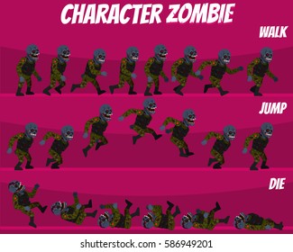 Game Kits Adventure Design (Character Sprite Zombie Soldier)
