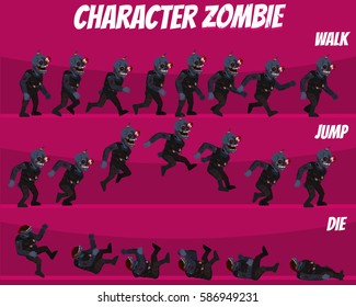 Game Kits Adventure Design (Character Sprite Zombie Soldier)
