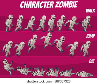 Game Kits Adventure Design (Character Sprite Mummy Zombie)