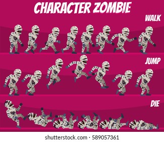 Game Kits Adventure Design (Character Sprite Mummy Zombie)