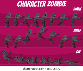 Game Kits Adventure Design (Character Sprite Mummy Zombie)