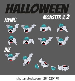 Game Kits Adventure Design Halloween Day Part 8 (Monster Sprite 2 Bat)